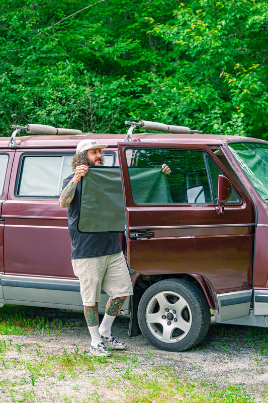 Vanagon FRONT Curtain Kit - 3pc Hemp Magnetic