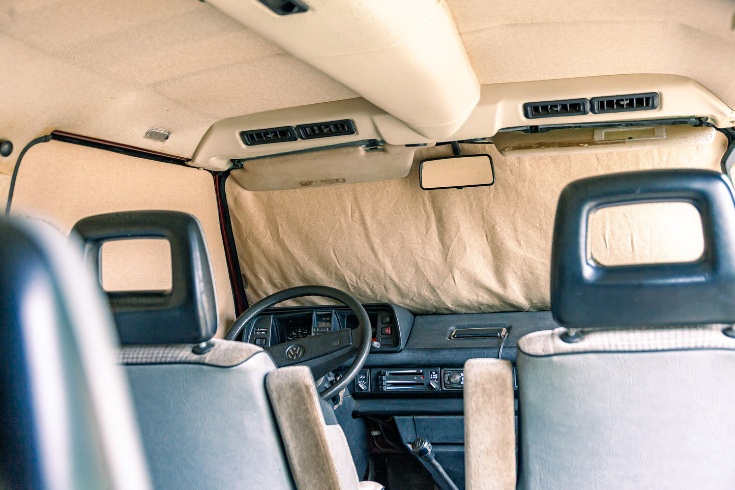 Vanagon FRONT Curtain Kit - 3pc Hemp Magnetic