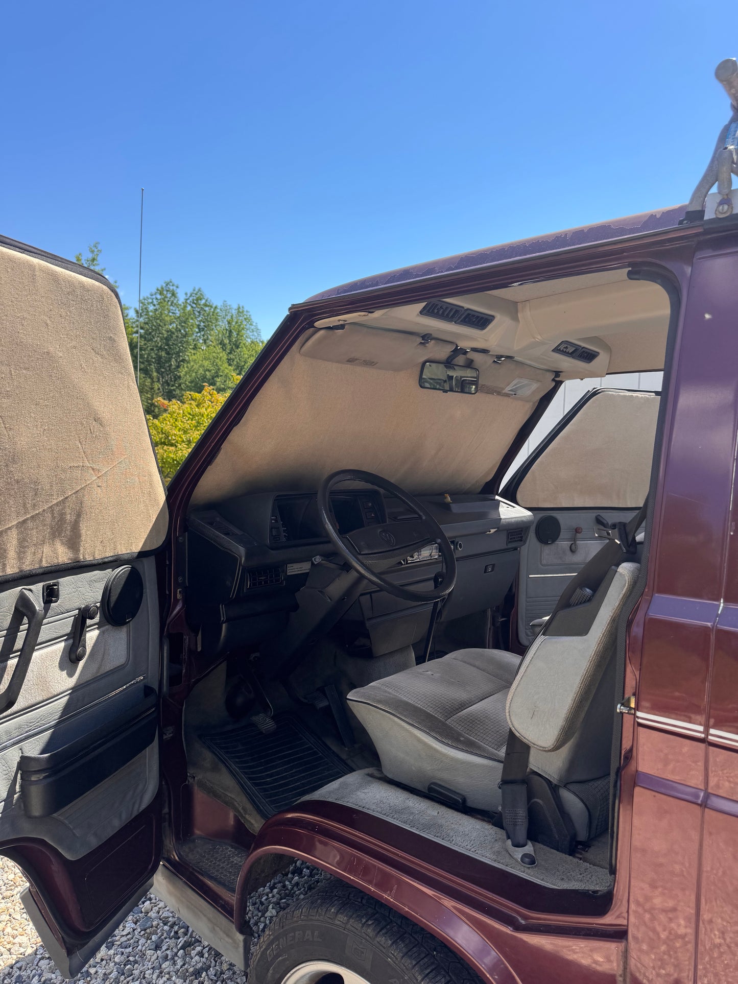 Vanagon FRONT Curtain Kit - 3pc Hemp Magnetic